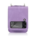 thumbnail image 3 of Allytech Galaxy Z Flip 3 Wallet Case, Z Flip 3 5G Case, Premium PU Leather Cards Holder Crossbody Shoulder Strap Anti-scratch Shockproof Drop Protection Case Cover for Samsung Galaxy Z Flip 3 - Purple, 3 of 6