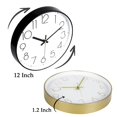 thumbnail image 2 of Reloj de pared jomparis 30 cm, pack de 2, negro y dorado, 2 of 7