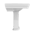 thumbnail image 3 of TOTO LPT530.8N#01 Promenade 27-1/2" x 22-1/4" Rectangular Pedestal Bathroom Sink for 8 inch Center Faucets, 3 of 5