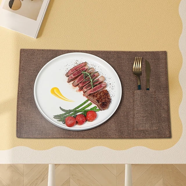 Ovzne Chemin de Table Scandinave Tapis de Dîner Isolation Thermique Tapis de Table à Manger Imperméable et Résistant à l'Huile Style Occidental en Liquidation