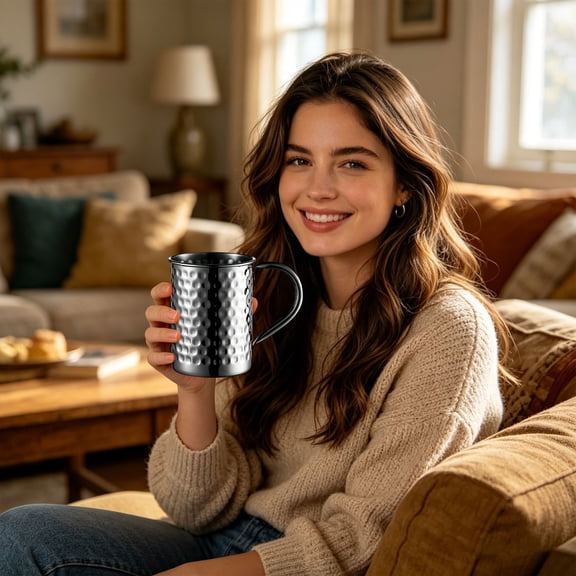 Stainless Steel Cups, Tin Cup, Espresso Cups, Hammer Point Mug, Stainless Steel Coffee Cup, Metal Cups for Drinking, Small Coffee Mug, Small Durable Tea Mug 3.1x3.9 Inch 1Pcs