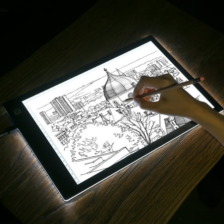 Tracing Light Board Kohree A4 LED Tracing Light Box Dimmable Tracer Portable Artist Drawing Board USB Power Cable Artcraft Tracing Light Pad ()