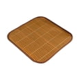 thumbnail image 2 of Woven Bamboo Lattice Seat Pad, Breathable Natural Summer Chair Cushion with Non-Slide Bottom, Durable Cooling Mat for Patio Furniture, Kitchen and Dining, 15.75", AKLJWH, 2 of 6