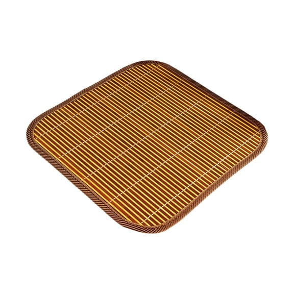 Tuscom Natural Bamboo Seat Cushion with Non-Slip Bottom, 15.7x15.7 Inch Cooling Chair Pad for Sofa Dining Car Office, Breathable