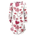 thumbnail image 3 of Honeeladyy Discount Love Mini Dress for Women Valentine's Day Candy Heart Graphic Date Night Dress Long Sleeve Party Club Charming Dress, 3 of 4