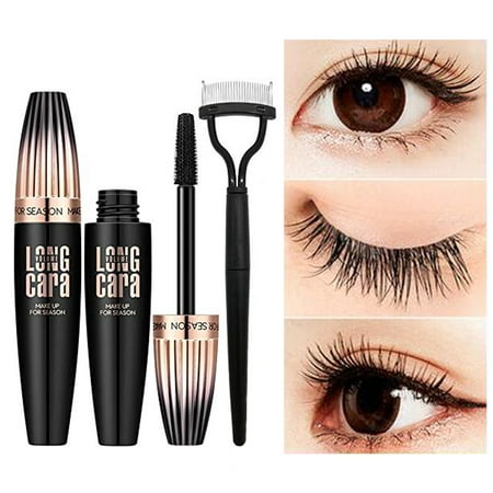NK HOME 4D Silk Fiber Lash Mascara Waterproof, Luxuriously Longer, Thicker, Voluminous Eyelashes, Long-Lasting, All Day Exquisitely Lush, Thick, Smudge-Proof