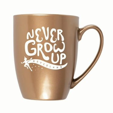 Elanze Designs Never Grow Up Neverland 10 ounce New Bone China Coffee Tea Cup Mug For Your Favorite Morning Brew, Bronze