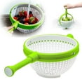 thumbnail image 2 of 2-in-1 Salad Spinner and Strainer Bowl with Push-Button Lid, Compact Vegetable Washer Dryer, Easy Storage for Small Kitchens, RVs, Dorms, 2 of 7
