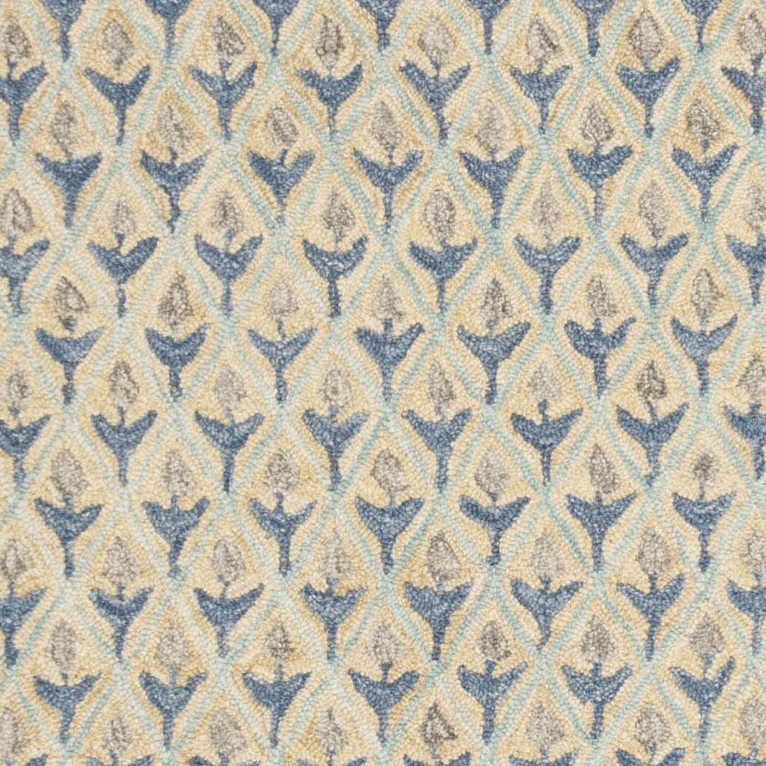 SAFAVIEH Novelty NOV108D Handmade Ivory Blue / Gold Rug