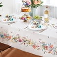 thumbnail image 3 of Easter Tablecloth Easter Table Cloth Spring Floral Tablecloths Stain-Resistant Wrinkle Free Polyester Fabric Table Cover for Easter Decoration 60x84 Inch, 3 of 6