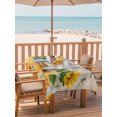 thumbnail image 2 of Outdoor Tablecloth with Umbrella Hole for Patio/Picnic/Party/Camping, Yellow Sunflowers Waterproof Table Cloth Rectangle Table Cover Washable, Elegant Pastoral Floral Daisy Bees (60"x 102"), 2 of 8
