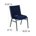 thumbnail image 3 of Flash Furniture Hercules Series Adult Heavy-Duty Fabric Stack Chairs with Arms, Set of 4, Blue Dot, 3 of 11