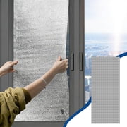 Weloille Window Sun Shade 1 Piece, No Drilling Required Heat Insulation Film, Anti-UV Blackout Window Covering, Self Adhesive Window Sunscreen for Home Bedroom Living Room Window Use