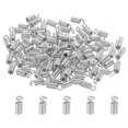 thumbnail image 1 of Unique Bargains Cord End Caps, 100Pcs 3x7mm Metal Spring Coil End Tips Crimp Terminators Caps Silver Tone, 1 of 5