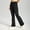 Black, variant on Women's Fleece Lined Flare Pants, High Waisted Stretch Casual Pants with Zipper Pockets, Soft Warm Bootcut Pants for Fall Winter