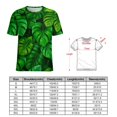 thumbnail image 2 of Palm Print T-Shirt O Neck Oversize T-Shirts Short Sleeve Classic Tees Women Summer Graphic Tops, 2 of 5