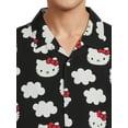 thumbnail image 4 of Hello Kitty Men's and Big Men's Resort Shirt with Short Sleeves, Sizes S-3XL, 4 of 5