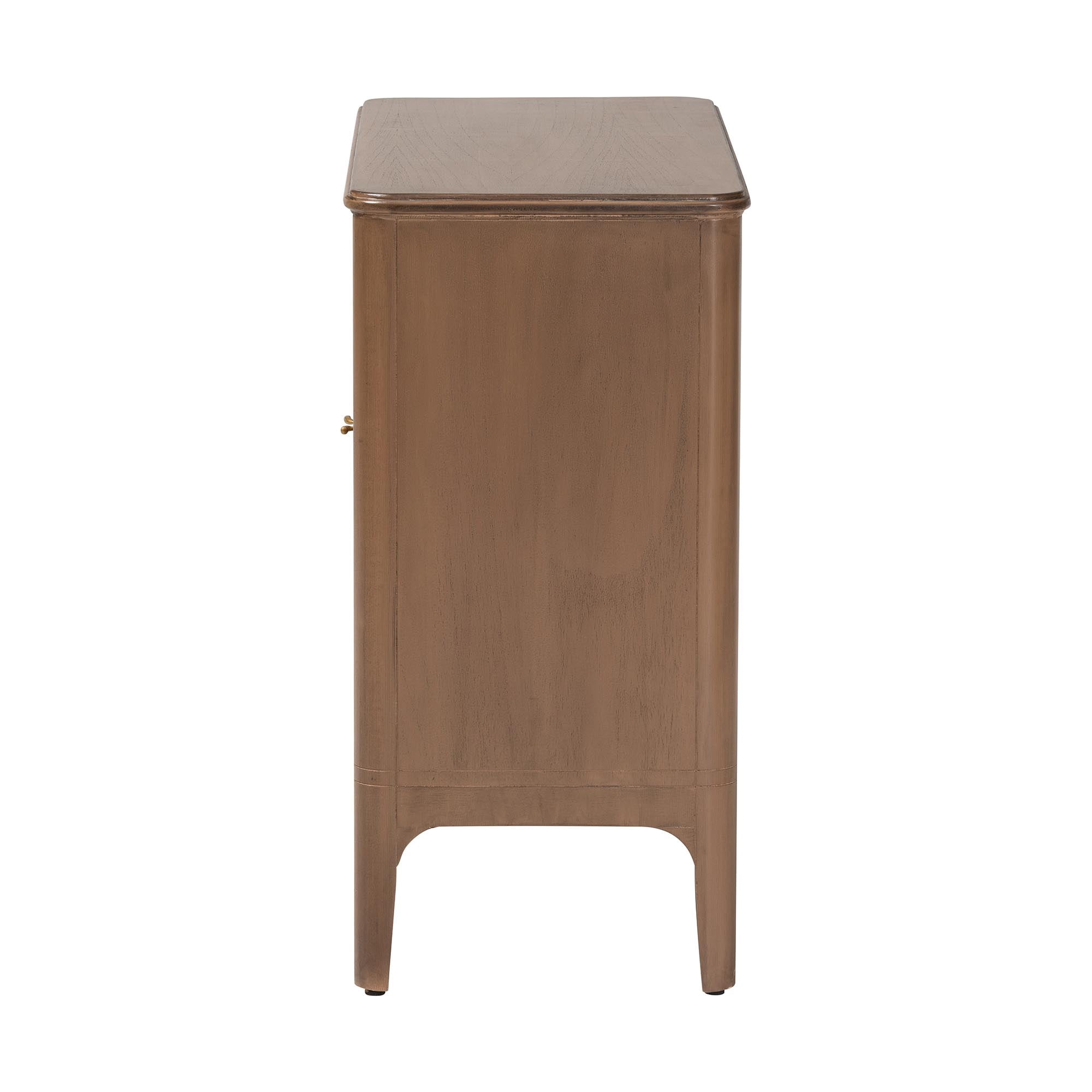 bali & pari Latifa Mid-Century Storage Cabinet, 2-Door, Antique Brown