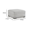 thumbnail image 5 of Gaby Low Profile Ottoman with Storage, Locking Wheels, Gray 37 Inch, 5 of 5