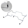 thumbnail image 1 of Portable Silver Iron Wire Garbage Rack: Versatile Outdoor Camping & Picnic Organizer for Kitchen, Office, Bedroom - Weatherproof, Easy Pole-Mount Installation, Eco-Friendly Material, 320x260x45mm, 1 of 5