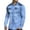 Light blue, variant on Mens T Shirts,Suede Color-blocking Button Lapel Wash Denim Long-sleeved Men's Shirt