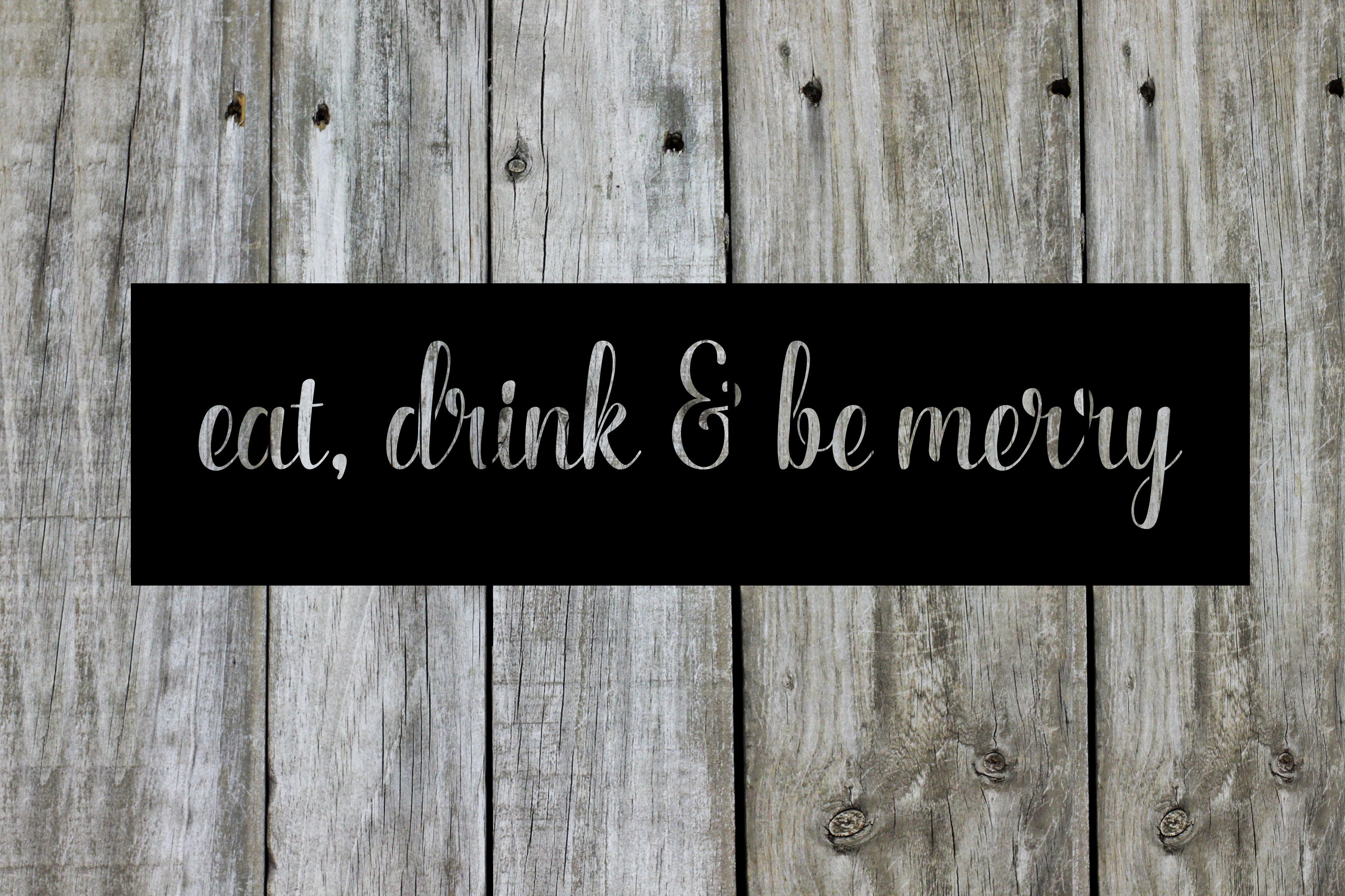 Metal Wall Sign Eat-Drink-Be-Merry 