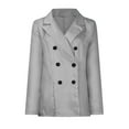 thumbnail image 5 of ZVNAΖH Womens Double Breasted Blazer Jackets Casual Blazers Lapel Long Sleeve Work Office Blazer Spring Fall Outfits, 5 of 9