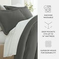 thumbnail image 4 of Noble Linens 7 Piece Solid Duvet Bundle in Gray, Twin, 4 of 5