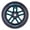Black/Blue, variant on Oath Binary Wheels - 110mm Black and Orange