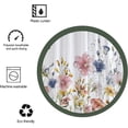 thumbnail image 2 of Stall 36"x72" Watercolor Pink Botanical Flowers Shower Curtain Set with Hooks, Butterfly Bathroom Curtain Modern Minimalist Waterproof Bath Curtain Machine Washable, 2 of 6