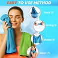 thumbnail image 6 of Cooling Towels for Neck and Face Soft Breathable Microfiber Sports Gym Sweat Towel with Carabiner for Golf Yoga Running Camping Golf Gym Workout, 6 of 7