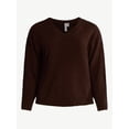 thumbnail image 6 of Joyspun Women's Sleepwear Cozy Knit V-Neck Pullover Top, Sizes XS-3X, 6 of 6