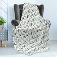 thumbnail image 4 of Cartoon Soft Flannel Fleece Throw Blanket, Messy Teenager Kids Room Rain of Socks Laundry Themed Funny Art, Cozy Plush for Indoor and Outdoor Use, 60" x 80", Dark Blue Beige, by Ambesonne, 4 of 5