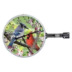 Thermomètre Extérieur de 6 Po de Diamètre avec Encart Oiseaux, Taylor Precision, 90178
