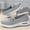Gray, variant on Fnooota Womens Slip on Sneakers, Non Slip Comfortable Mesh Breathable Walking Shoes Black Size 7