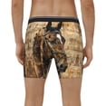 thumbnail image 2 of Men's Boxer Briefs, Musical Horse Vintage Collage Soft and Breathable Mens Underwear Boxer Briefs With Widen Waist, 2 of 5