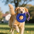thumbnail image 5 of Dog Tire Toy, Denbek Treat Dispensing Chew Toy for Teething Clean & Dental Care, Enrichment Dog Toys for Boredom Relieve, Interactive Tug-Of-War Slow Feeder Pet Toys, 5 of 9