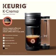 Keurig K-Crema Single Serve K-Cup Pod Coffee Maker