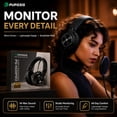 thumbnail image 5 of Wired Headphone, 40kHz High-Resolution DJ Stereo Headphones with 1/4" & 3.5mm Audio Jacks, Ideal for Recording, Mixing and Podcast Production, 5 of 10