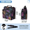 thumbnail image 3 of Zipper Binder with Shoulder Strap 2 inch 3 Ring Waterproof File Folder Organizer Bag 500 Sheet Colorful Butterfly, 3 of 8