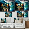 thumbnail image 4 of Designart Colorful Lakehouse By The Lake II Canvas Wall Art, 4 of 5