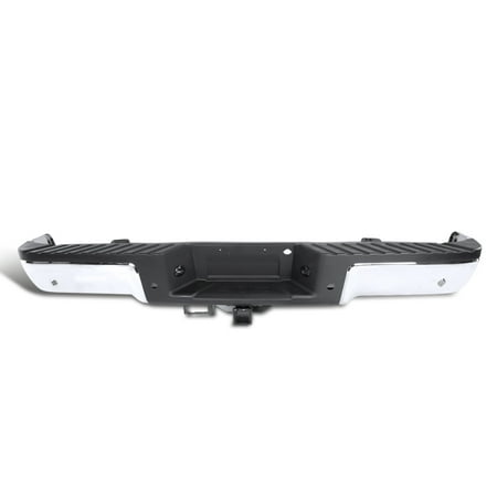 Spec-D Tuning For 2009-2014 Ford F150 Styleside Pickup Chrome Tow Hitch Rear Bumper Step + Sensor Hole 2009 2010 2011 2012 2013 2014