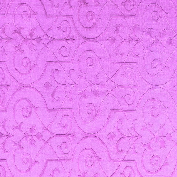 Ahgly Company Indoor Square Abstract Purple Modern Area Rugs, 6' Square