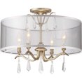 thumbnail image 3 of Minka Lavery Laurel Estate 4-Light Semi-Flush Mount Light in Brio Gold, 3 of 9