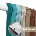 thumbnail image 2 of Aqua Teal Kitchen Window Curtains, Swag Curtains Valance for Bedroom Living Room Bathroom, Farmhouse Wood Grain Vintage Brown Striped Rod Pocket Window Treatment Curtain Block Drapes 2 Panels 36"x36", 2 of 9
