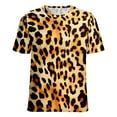 thumbnail image 5 of Leopard Print Pattern Women's T-Shirt Short Sleeve T Shirts Tops Tee Ladies Loose T, 5 of 6