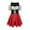 Red-A, variant on Womens Maid Uniform Oktoberfest Dress German Bavarian Dirndl Dresses Cosplay Off Shoulder Tunic Dress Red A