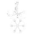 thumbnail image 5 of CH648637MB-Alora Lighting-Willow - 6 Light Chandelier-13 Inches Tall and 37 Inches Wide   Matte Black Finish, 5 of 6