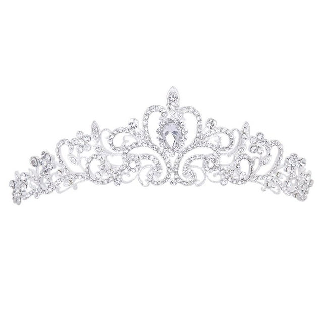 Boda nupcial Rhinestone corona Tiara Headwear Yuyangstore Tiara nupcial