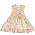 thumbnail image 2 of LOVZFMLL Girls' Summer Solid Color Short Sleeve Round-Neck Mesh Princess Dress For Kids, 2 of 3